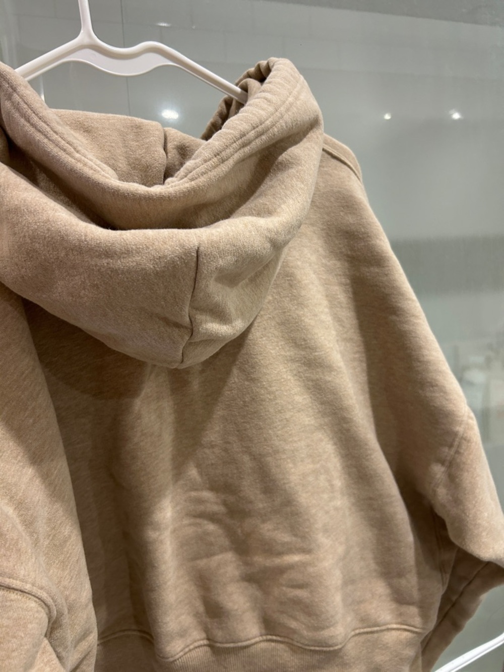Beige TNA Zip-Up Cropped Sweatshirt - Picture 7 of 7